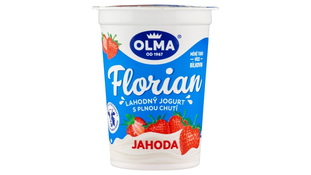 Olma Florian Lahodný jogurt s plnou chutí jahoda 150g