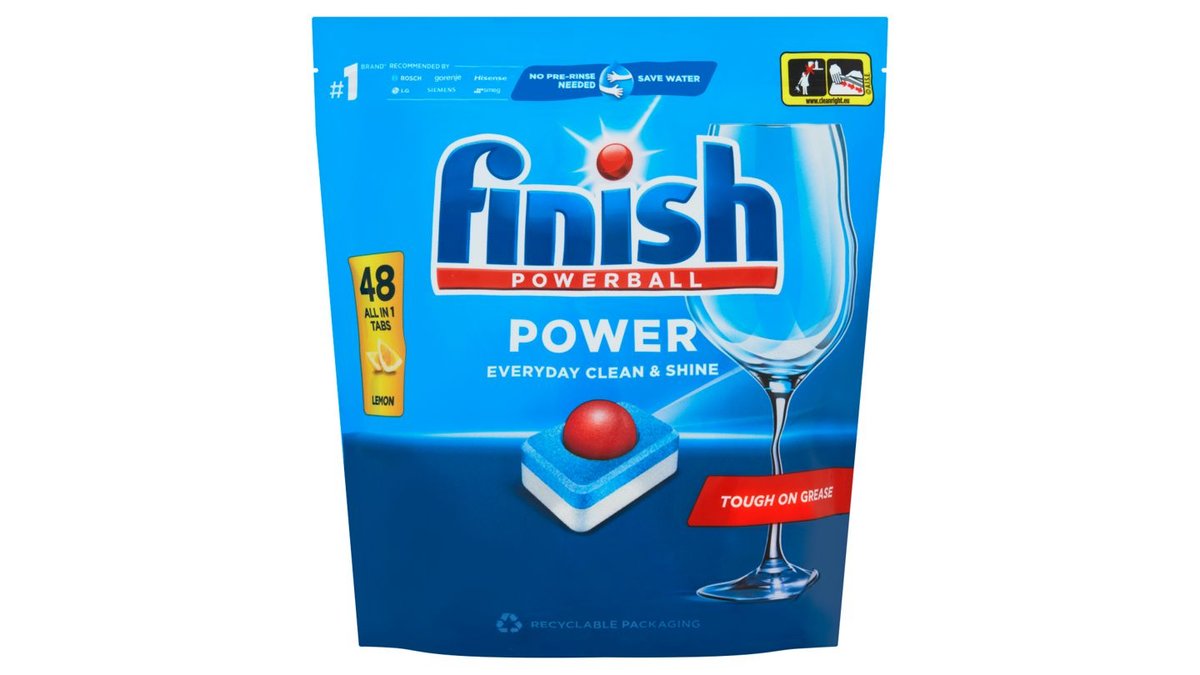Finish Powerball Power All in 1 Lemon tablety do myčky nádobí 48 ks 768g