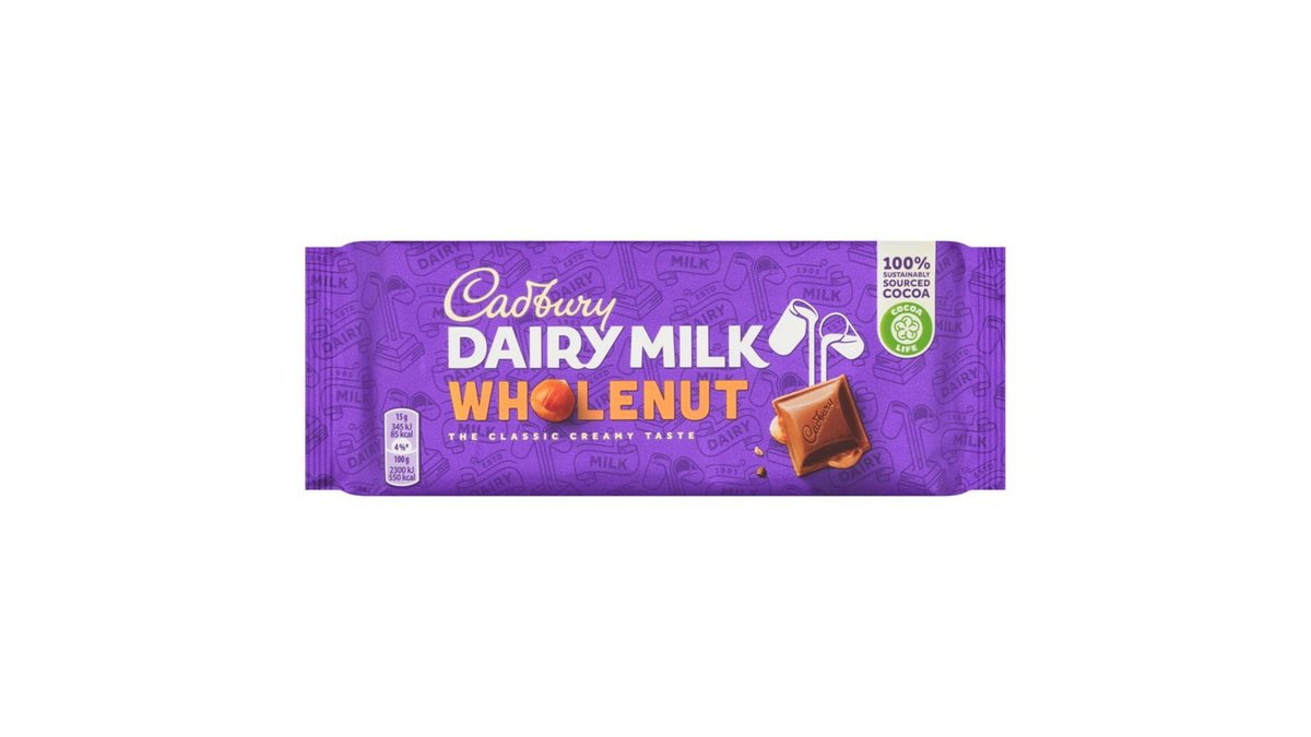 Cadbury Family mléčná čokoláda s celými lískovými ořechy 120g