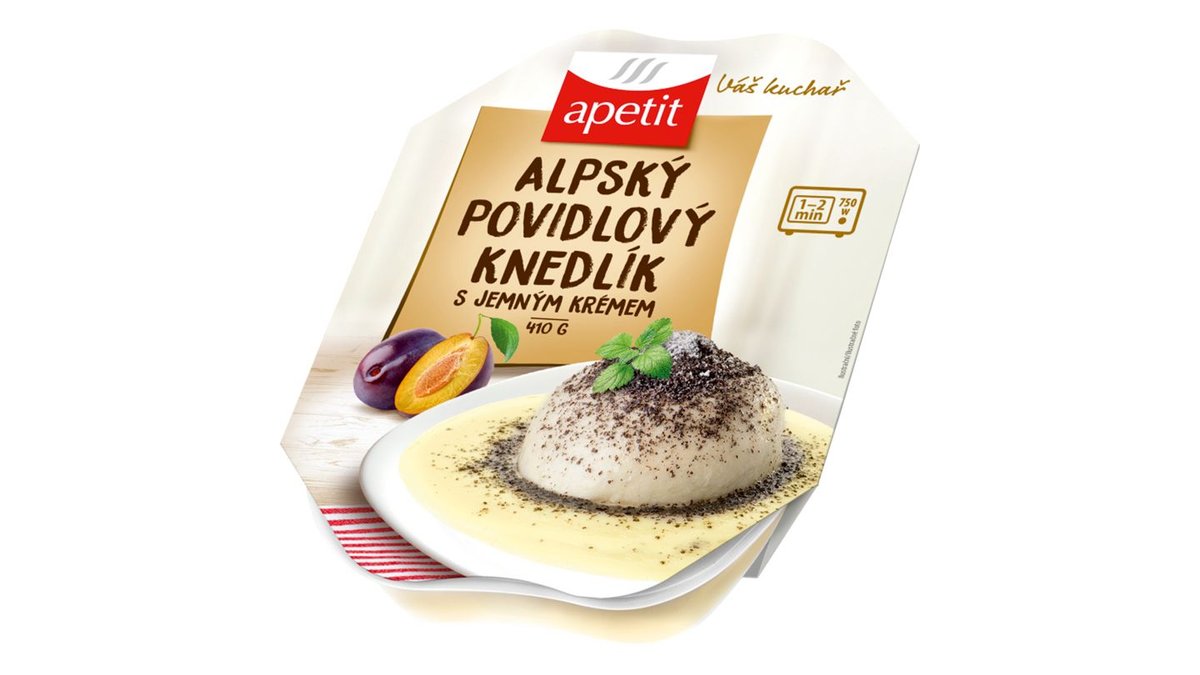 Apetit Alpský povidlový knedlík s jemným krémem, 410 g