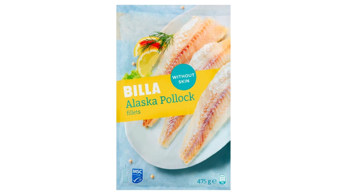 BILLA Filety z tresky aljašské bez kůže 475g
