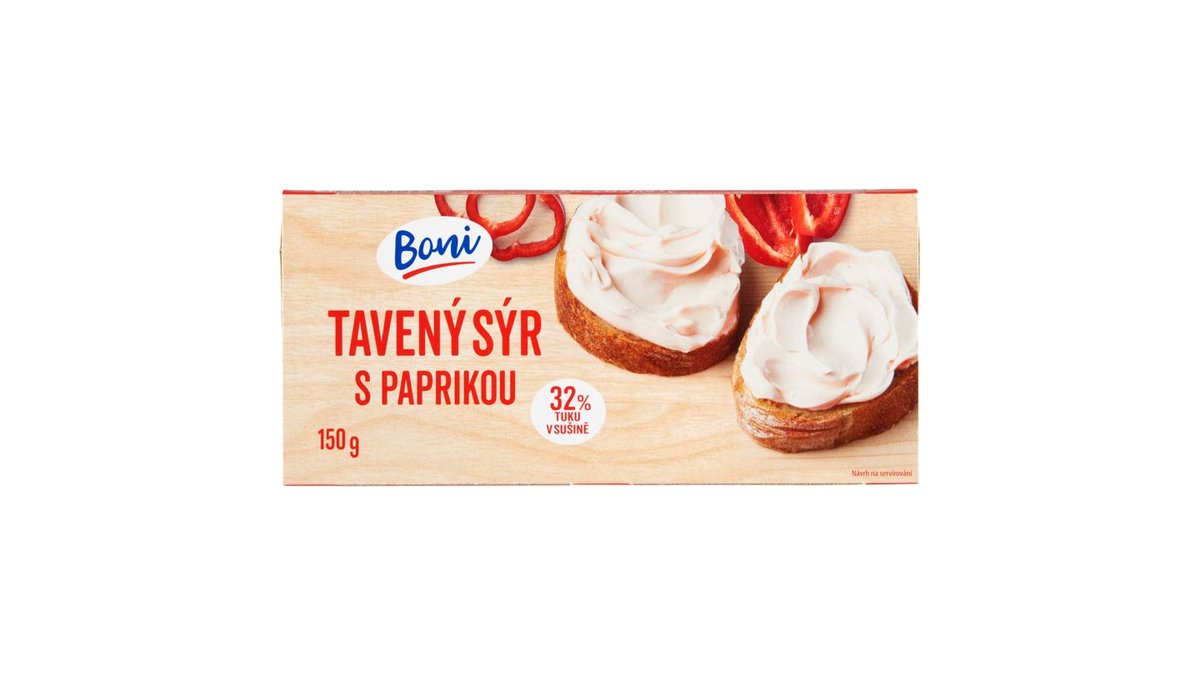 Boni Tavený sýr s paprikou 3 x 50g (150g)