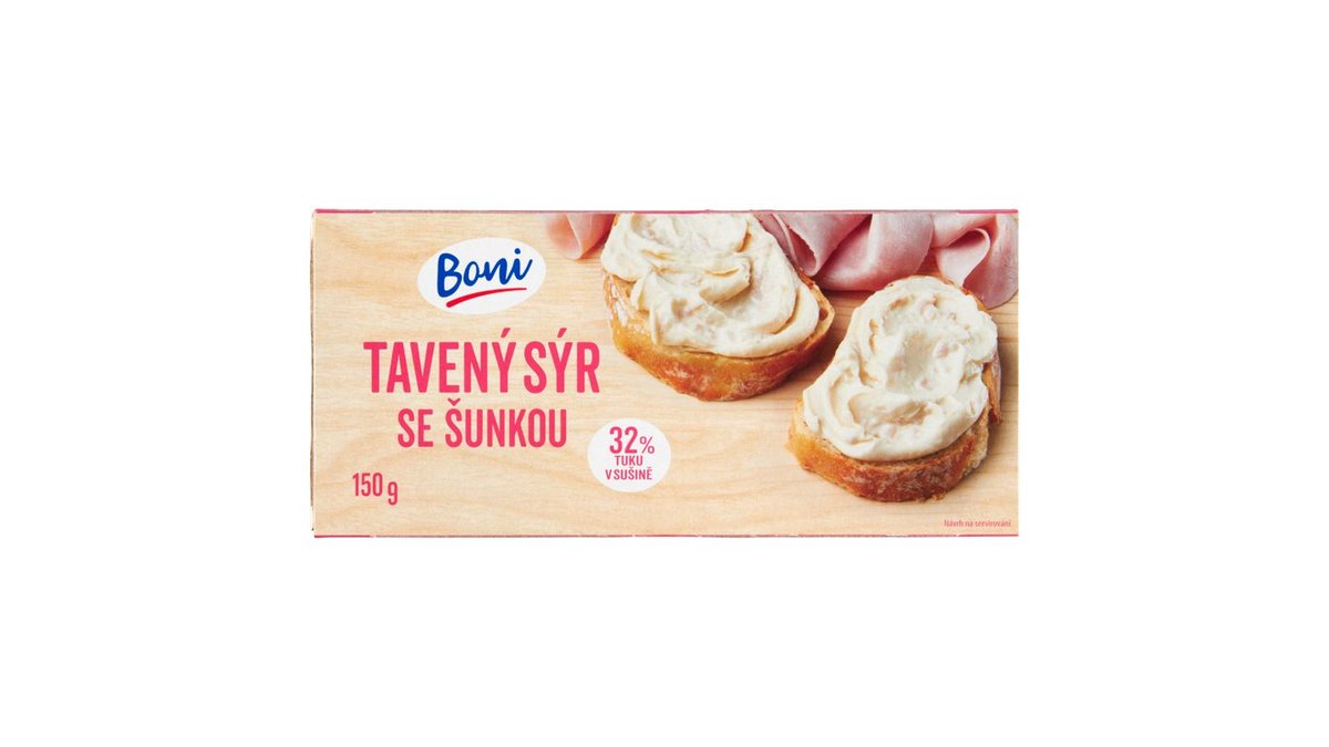 Boni Tavený sýr se šunkou 3 x 50g (150g)