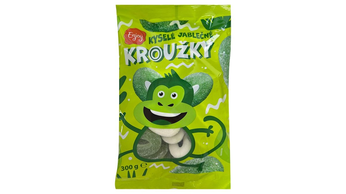 Enjoy Kyselé jablečné kroužky 300g