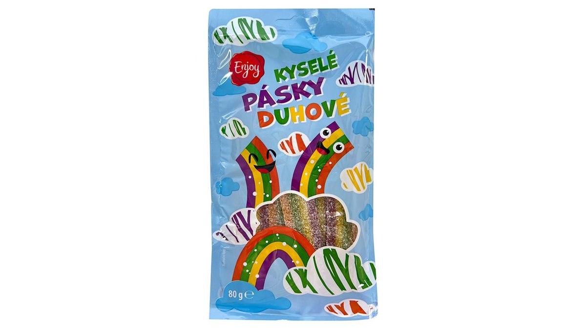 Enjoy Kyselé pásky duhové 80g