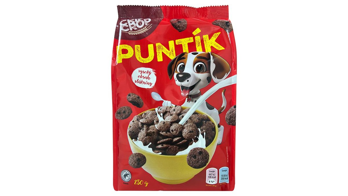 Crip Crop Puntík obilné placičky s kakaem a bílou čokoládou 250g