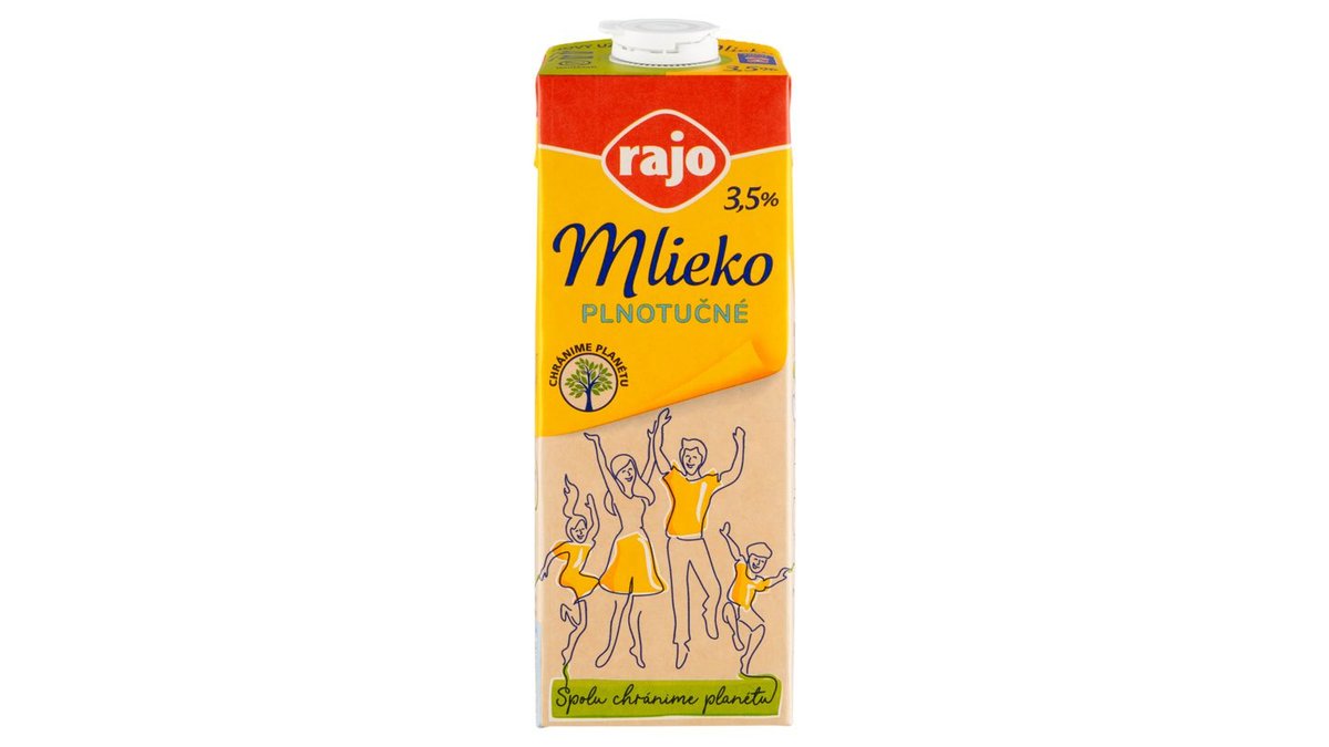 Rajo Mlieko plnotučné UHT 3,5%, 1 l