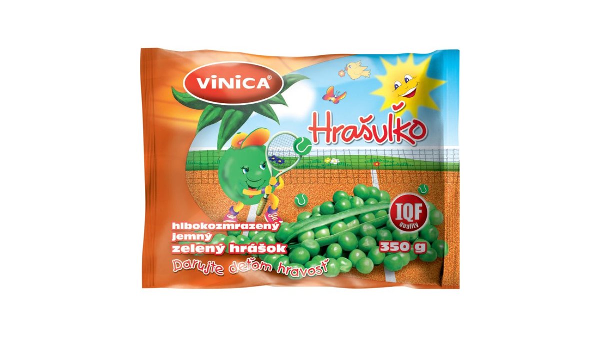 Vinica Hrašuľko hlbokozmrazený jemný zelený hrášok 350 g