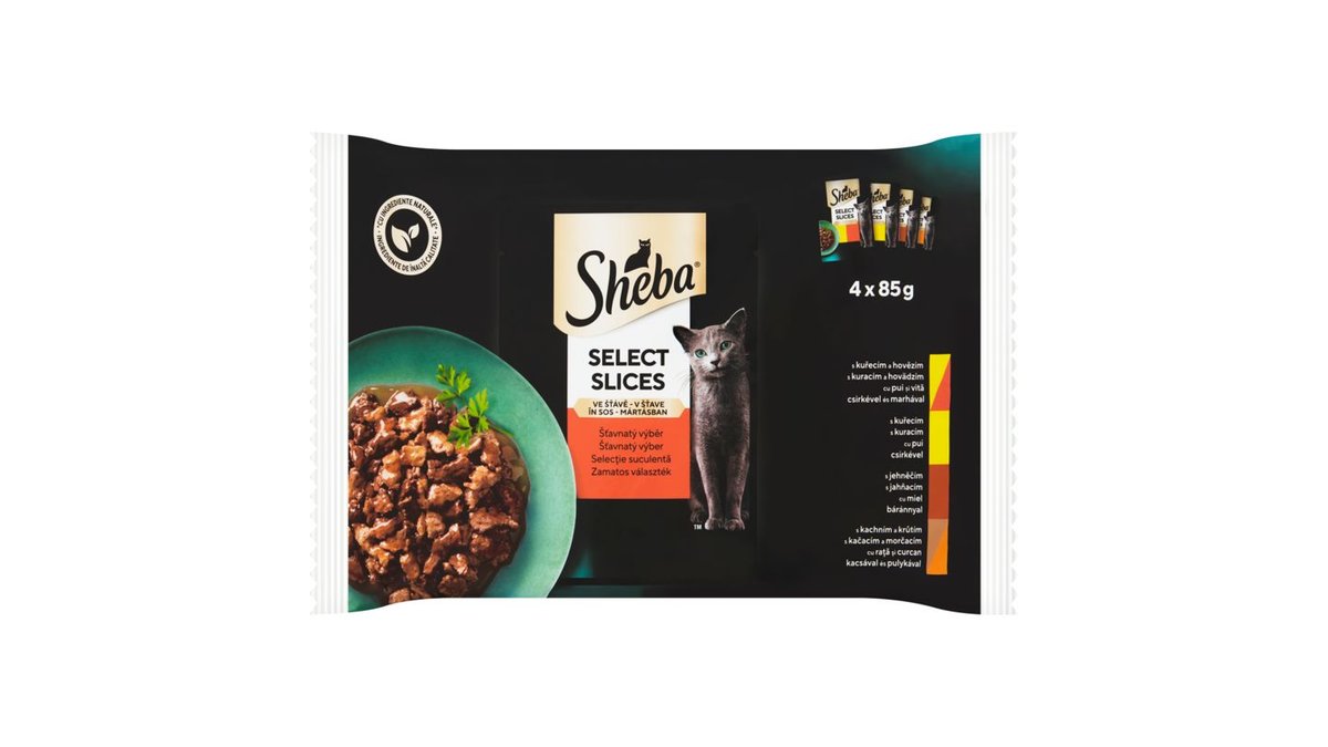 Sheba Select Slices šťavnatý výber v šťave 4 x 85 g (340 g)