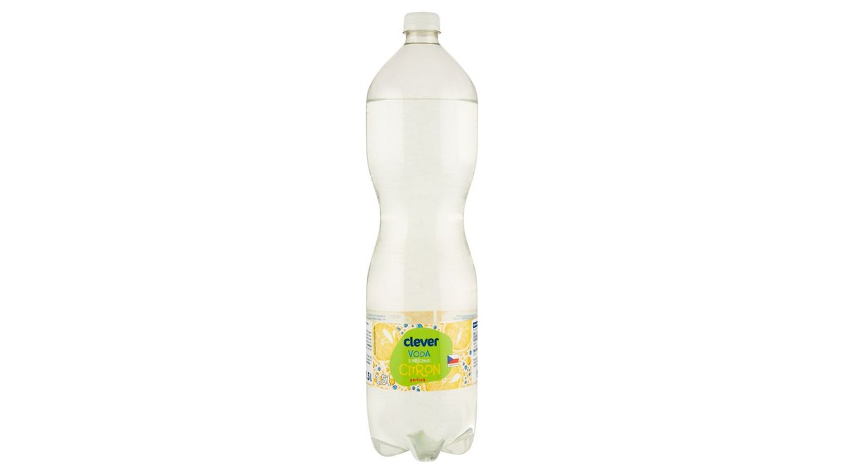 clever Voda s příchutí citron perlivá 1,5l
