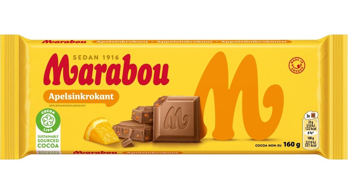 Marabou Apelsinkrokant suklaalevy 160g