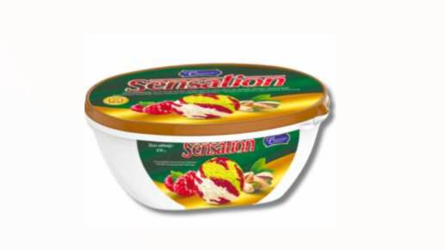 Мороженое Sensation двухслойное фисташка-малина 450 г