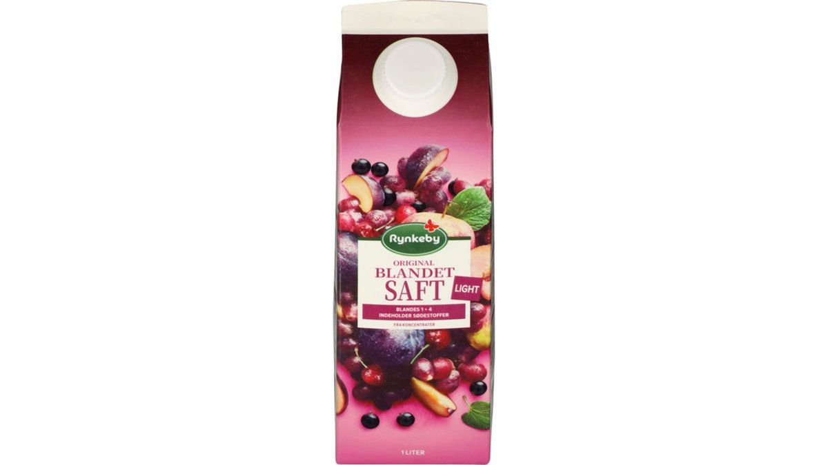 Rød saft t. opblanding light, Rynkeby