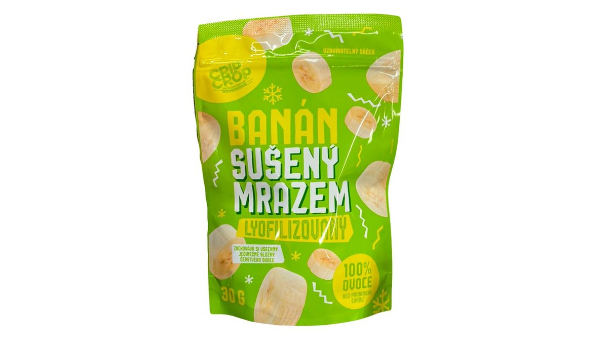Crip Crop Banán sušený mrazem lyofilizovaný 30g