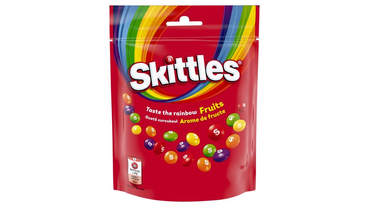 Skittles Žvýkací bonbóny v křupavé cukrové krustě s ovocnými příchutěmi 152g
