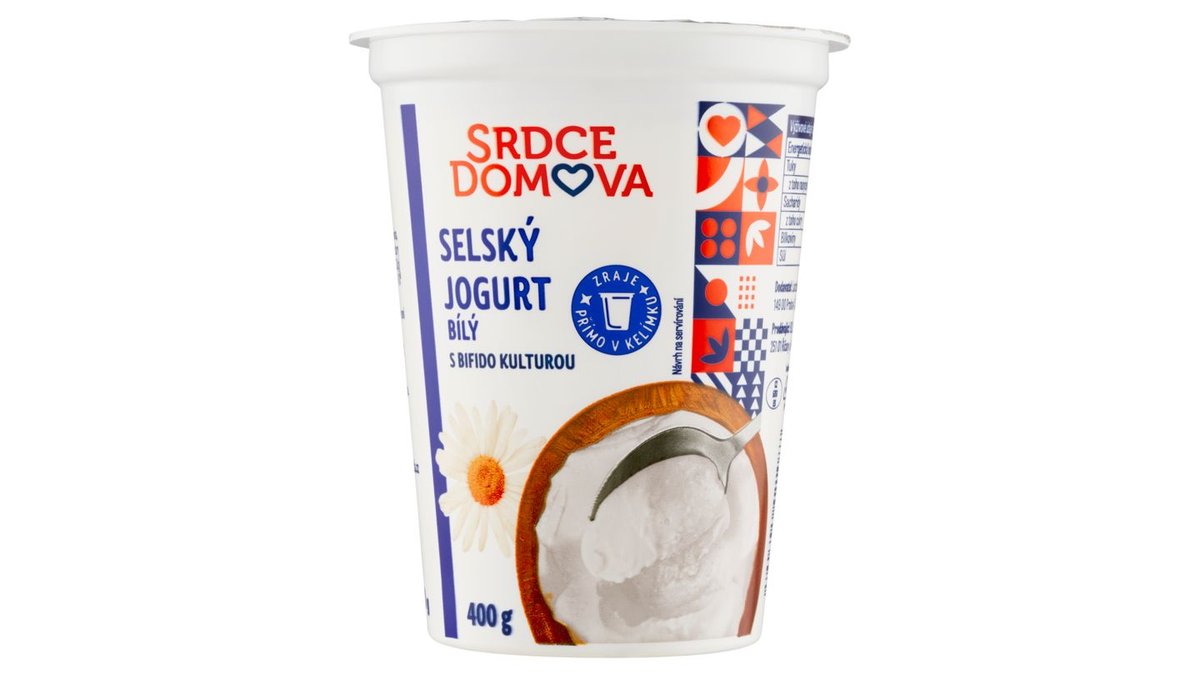 Srdce domova Selský jogurt bílý s bifido kulturou 400g