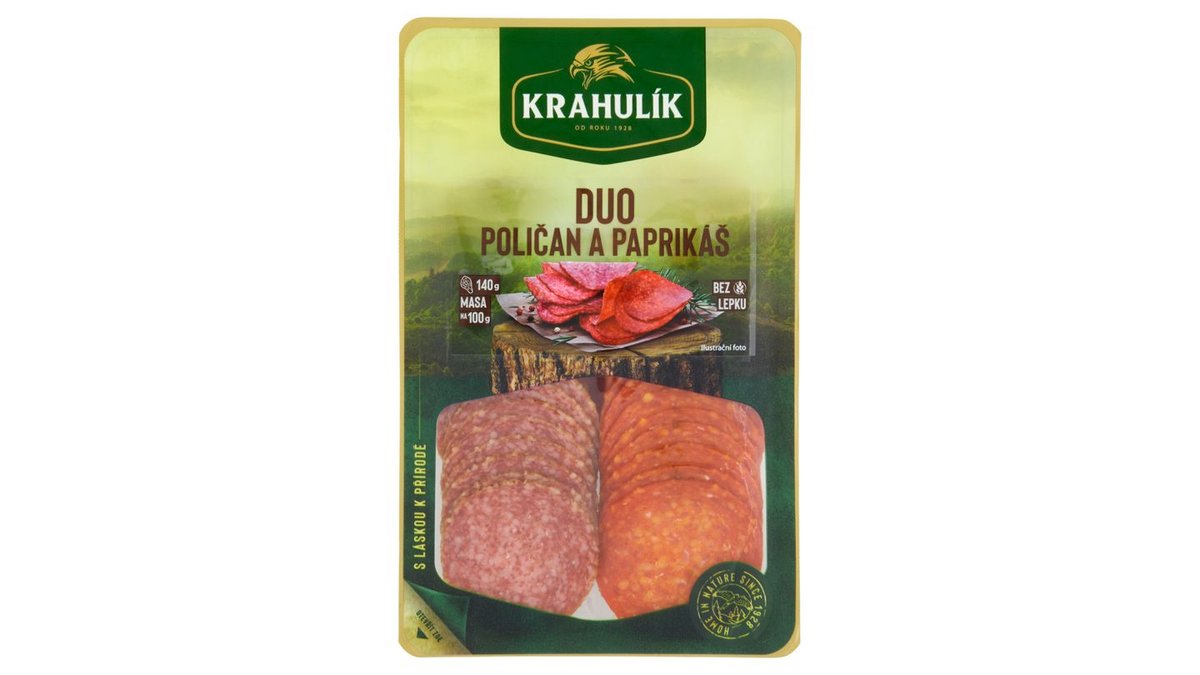 Krahulík Duo poličan a paprikáš krájené 0,100kg
