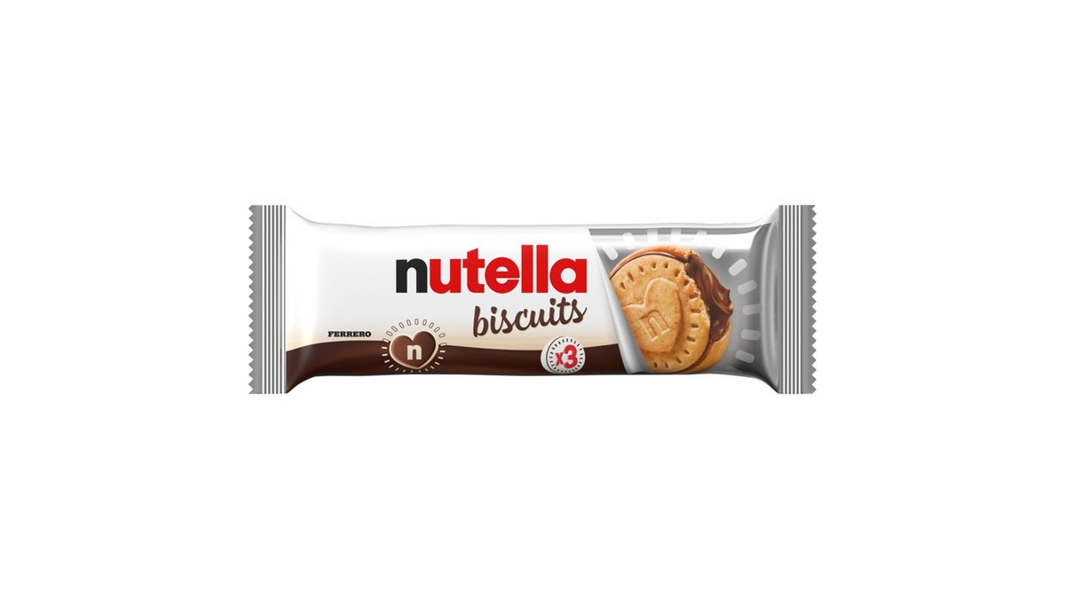 Náhled kategorie Nutella Biscuits sušenka plněná pomazánkou s lískovými ořechy a kakaem 3 ks 41,4g