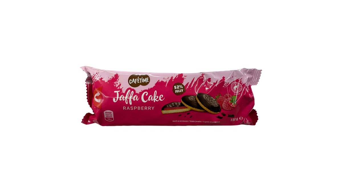 Café Time Jemné pečivo s želé s malinovou příchutí polomáčené v hořké čokoládě 150g