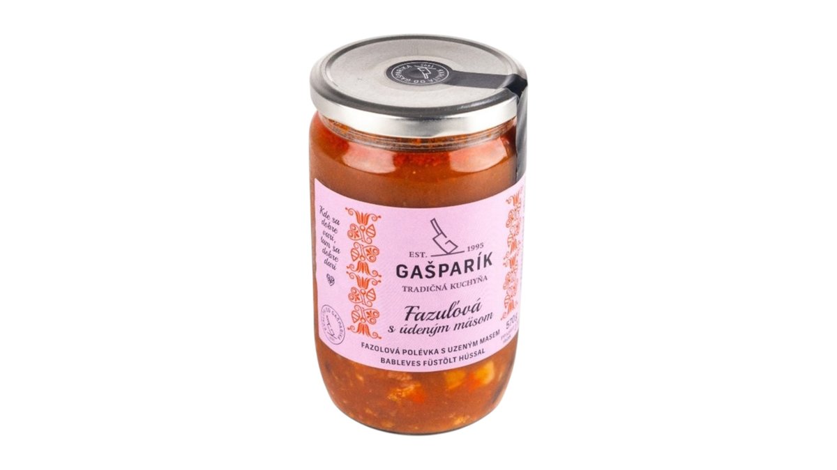 Gašparík Fazuľová polievka s údeným mäsom, 570 g