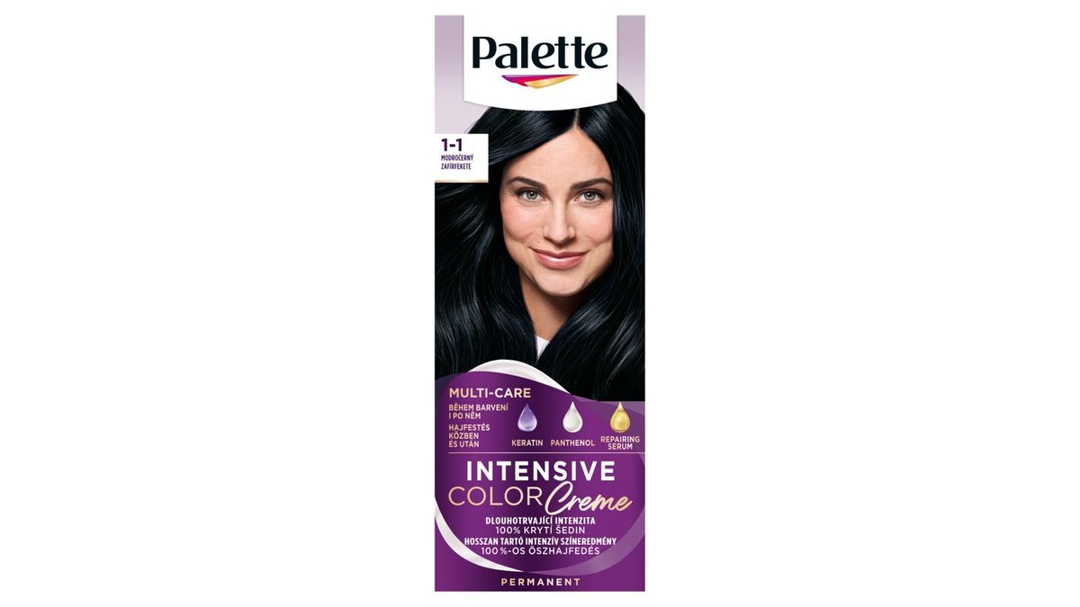 Palette Intensive Color Creme barva na vlasy modročerný 1-1