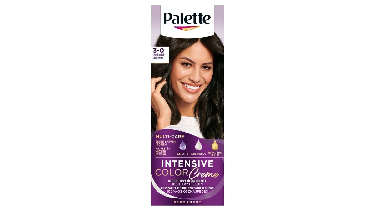 Palette Intensive Color Creme barva na vlasy tmavě hnědý 3-0
