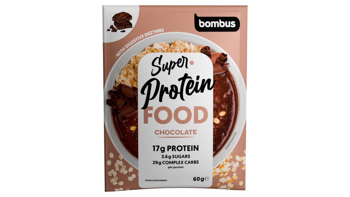 Bombus Super Protein Food Chocolate Flavored Porridge, 60 g