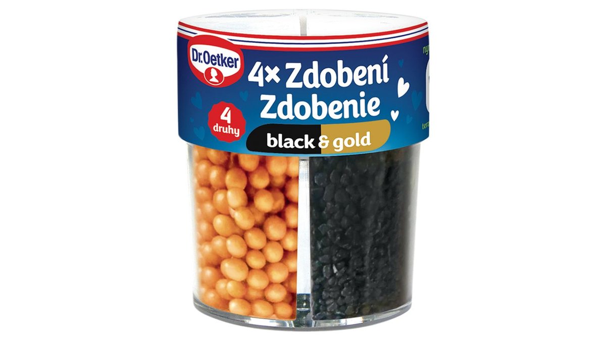 Dr. Oetker 4 x zdobení black & gold 78g