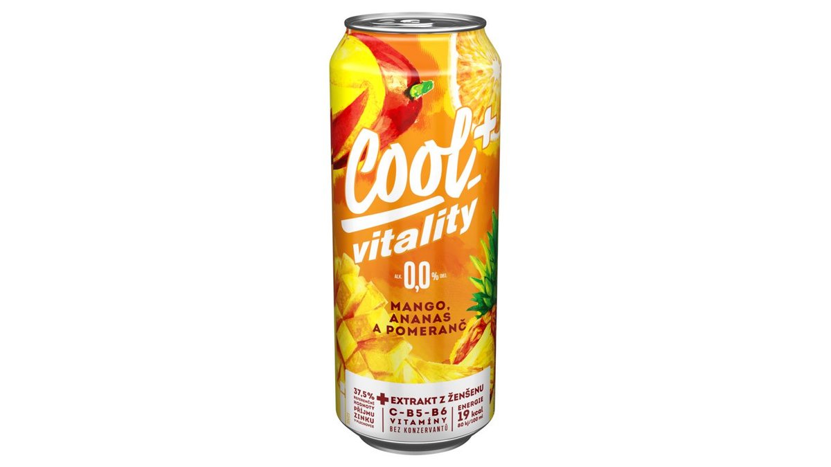 Cool Vitality mango, ananas a pomeranč 0,5l