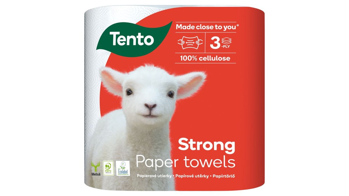 Tento Strong papírové utěrky 3 vrstvy 2 role