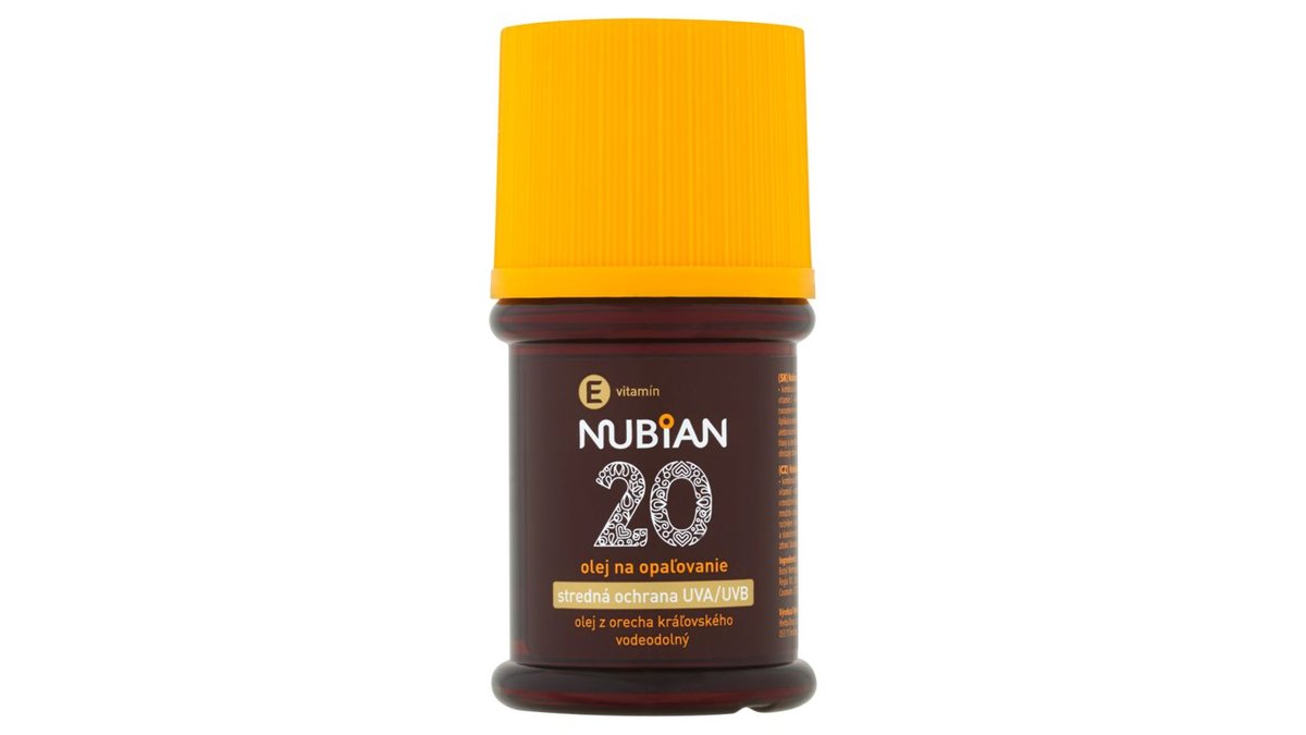 Nubian Voděodolný olej na opalování SPF 20 60ml