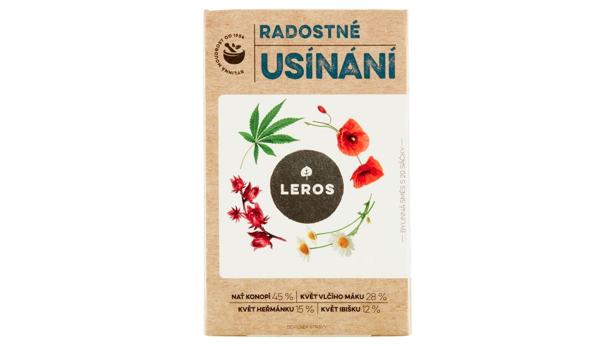 Leros Bylinný čaj Radostné usínání, 20 x 1 g