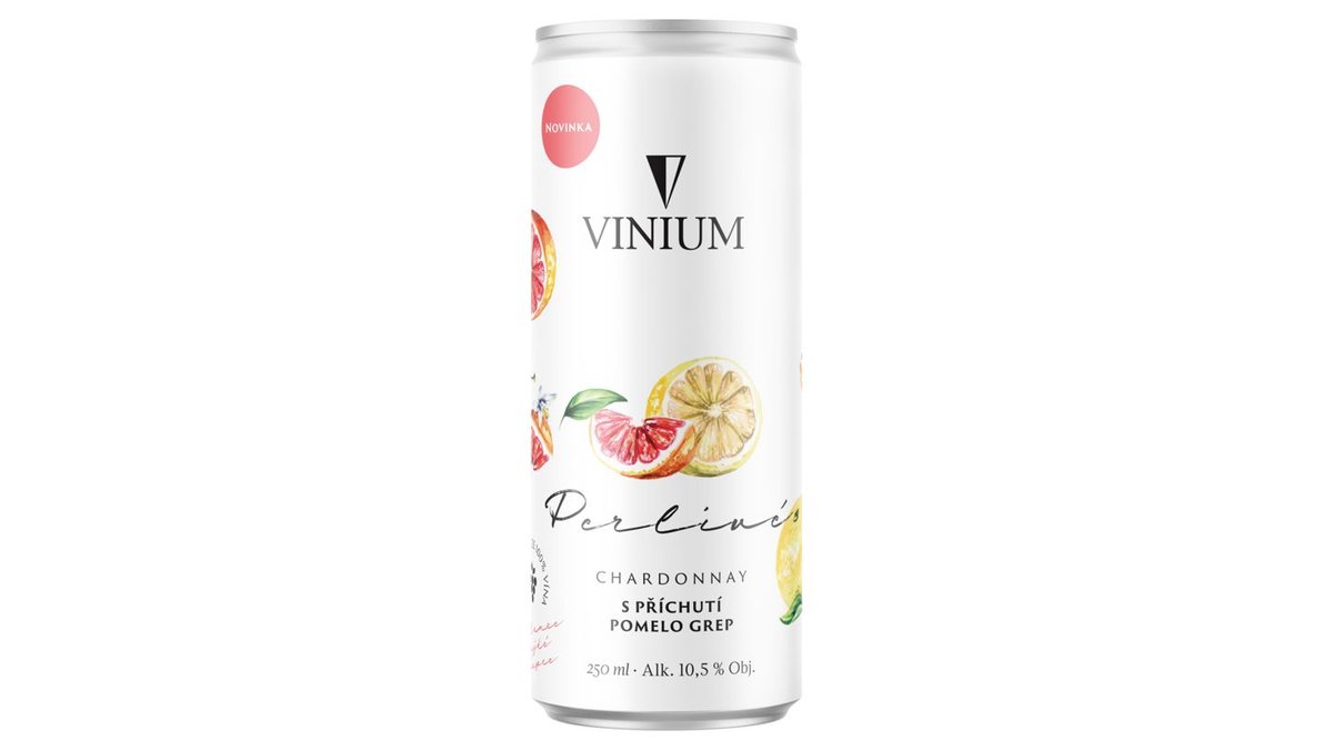 Vinium Perlivé Chardonnay s příchutí pomelo grep 250ml