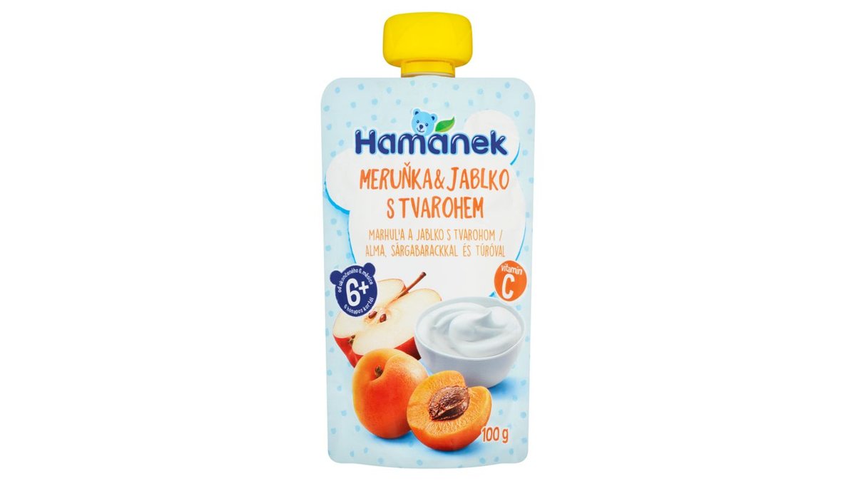 Hamánek Meruňka & jablko s tvarohem 100g