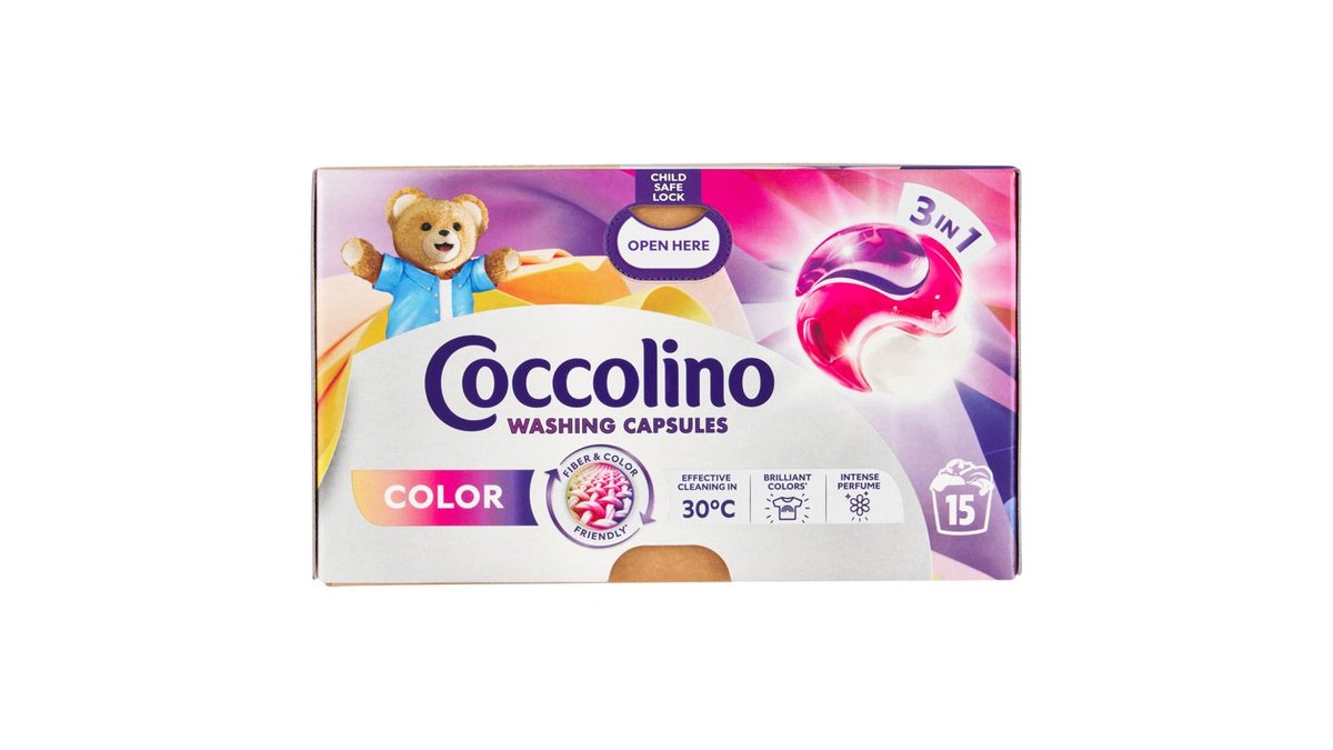 Coccolino Color gélové kapsuly na pranie 15 praní 259,5 g