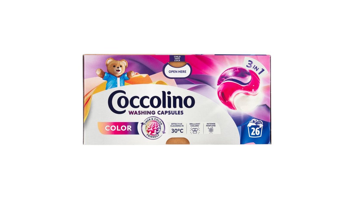 Coccolino Color gélové kapsuly na pranie 26 praní 449,8 g