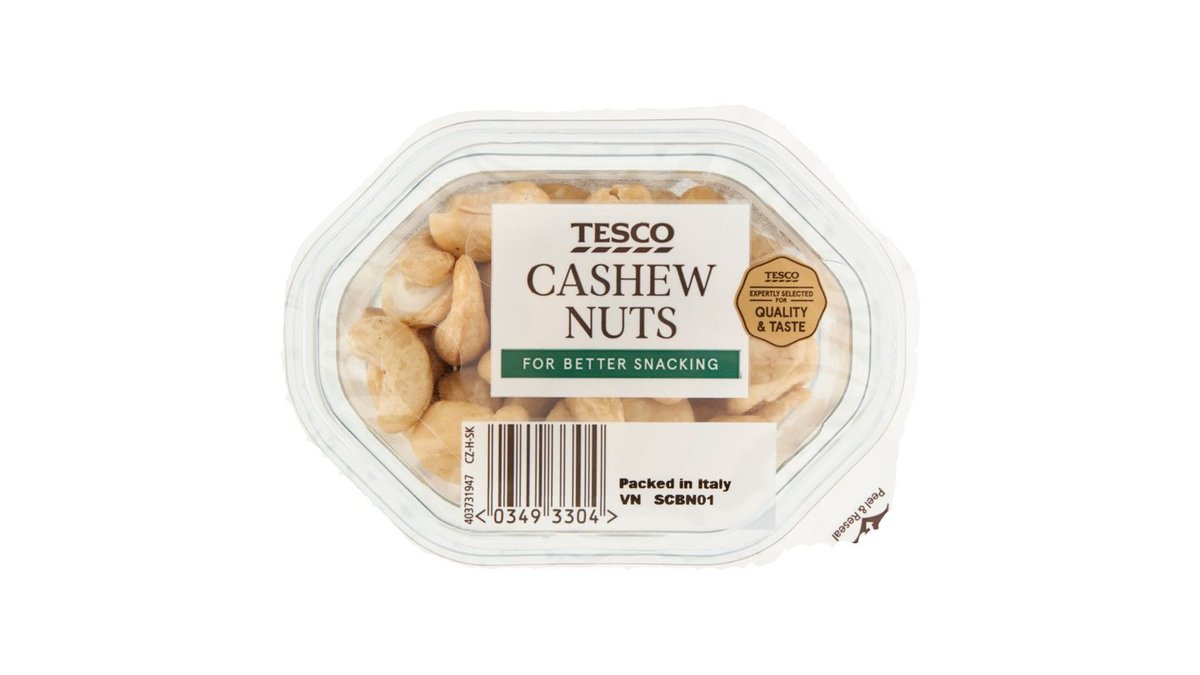 Tesco Kešu orechy jadrá 60 g