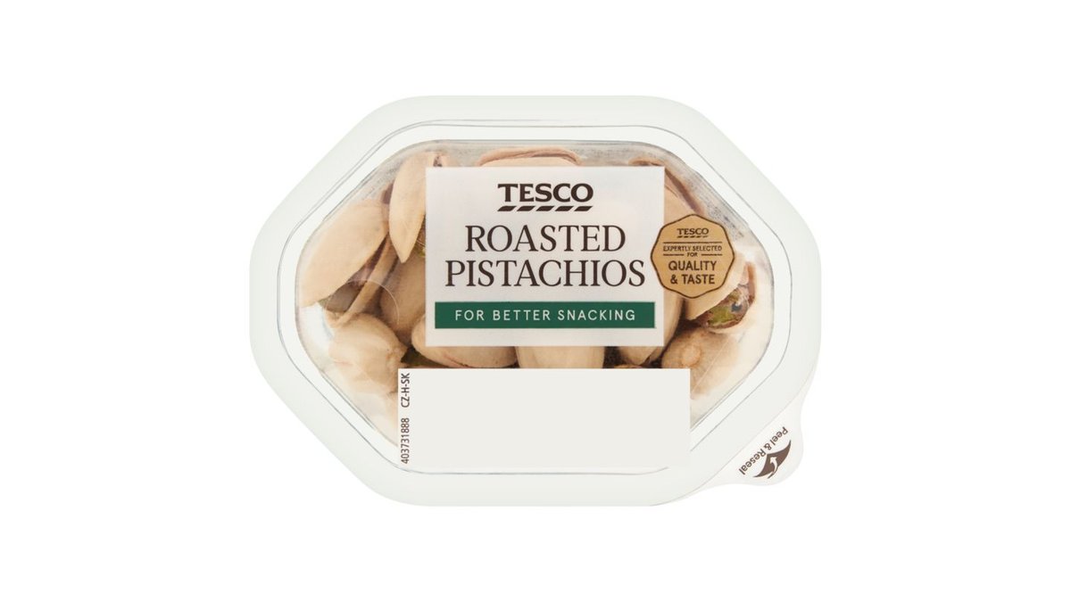 Tesco Pistácie v škrupine pražené 50 g