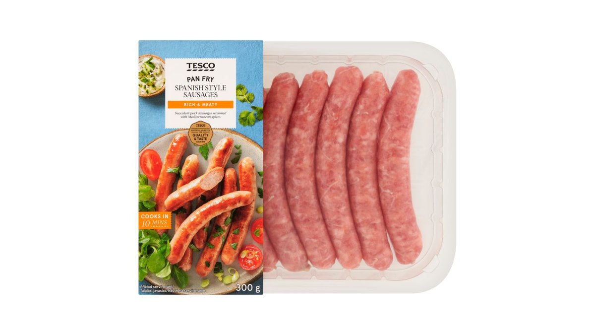 Tesco Pan Fry bravčová klobása v španielskom štýle 300 g