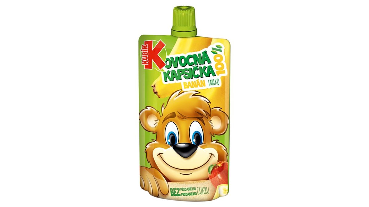 Kubík 100% ovocná kapsička banán jablko 100 g