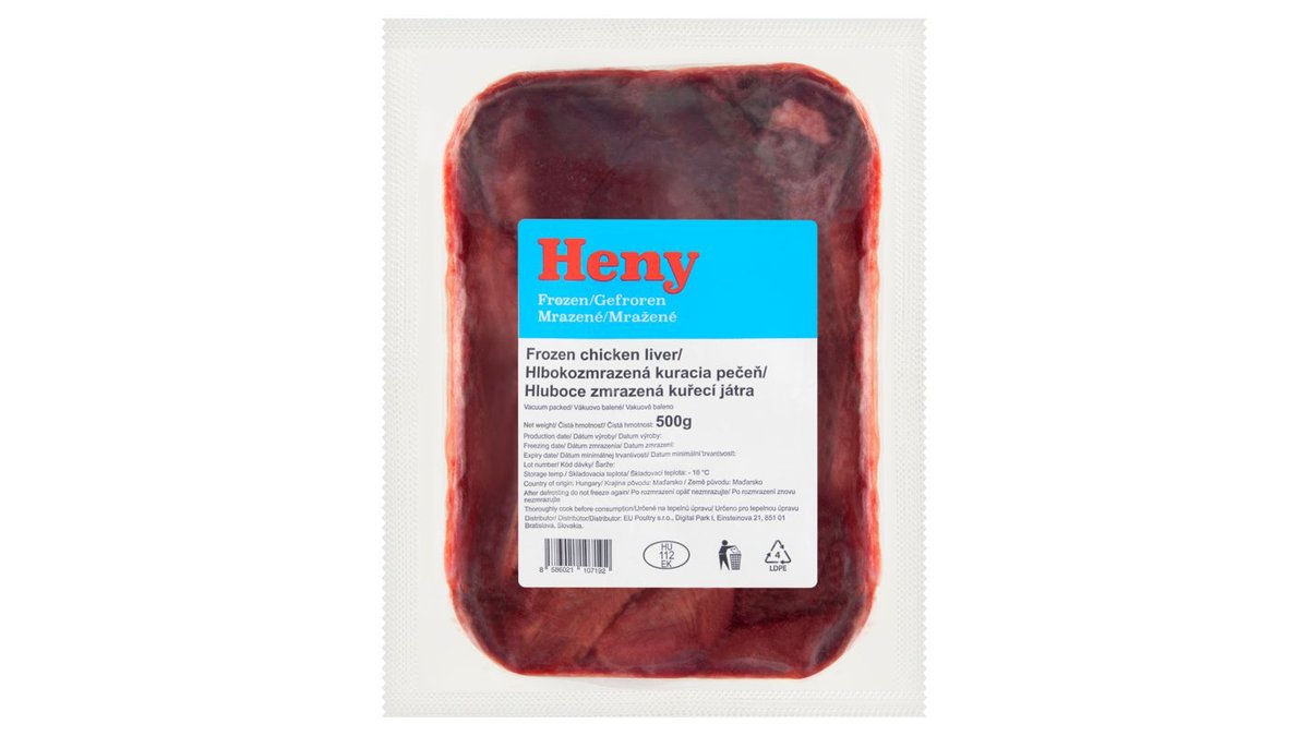 Heny Hlbokozmrazená kuracia pečeň 500 g