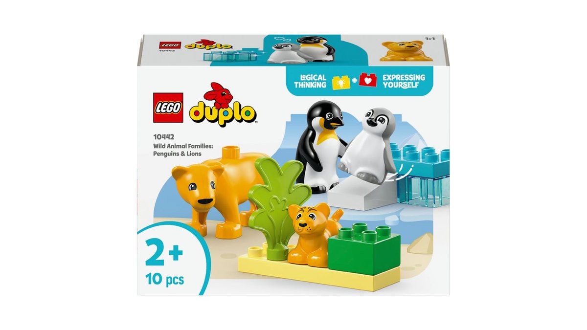 LEGO DUPLO 10442 Rodinky divokých zvierat: Tučniaky a levy