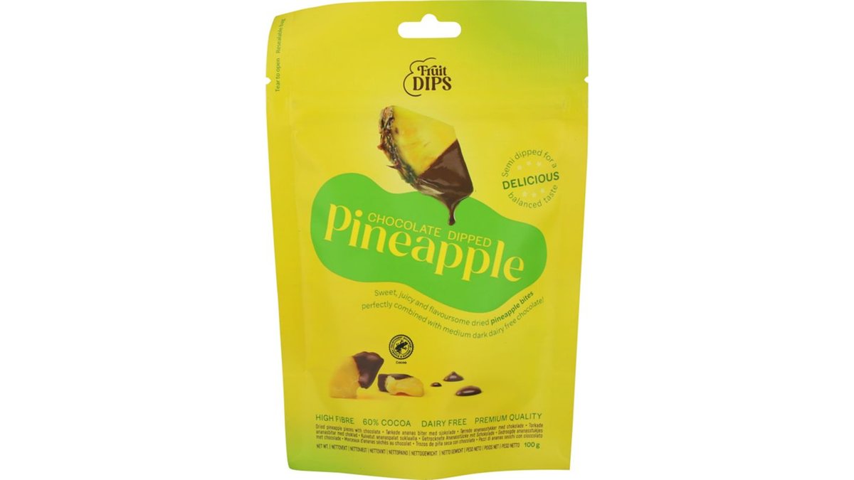Tørrret ananas m. chokolade, Fruit Dips