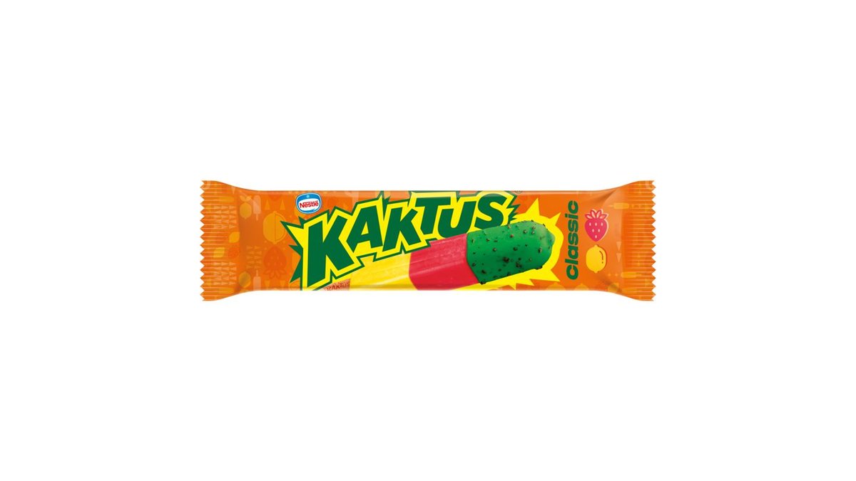Nestlé Kaktus Classic mražený krém vodový s citronovou příchutí a jahodový sorbet 45ml