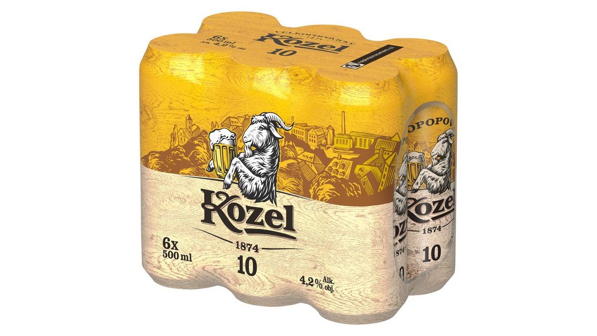 6x Kozel výčepní světlé, 500 ml