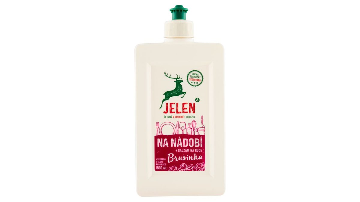 Jelen Na nádobí brusinka 500ml
