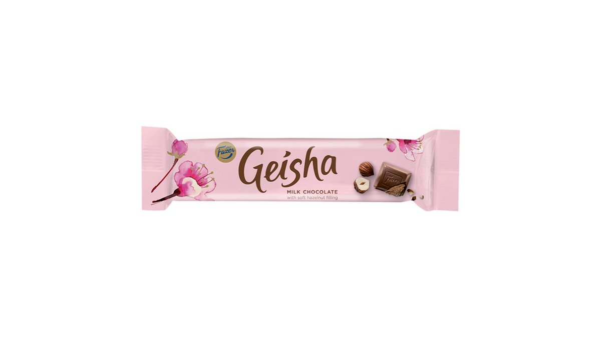 Fazer Geisha Mléčná čokoláda s náplní z lískových oříšků a nugátu 37g