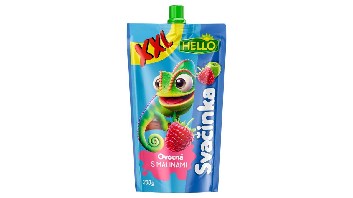 Hello Přesnídávka ovocná malina XXL, 200 g