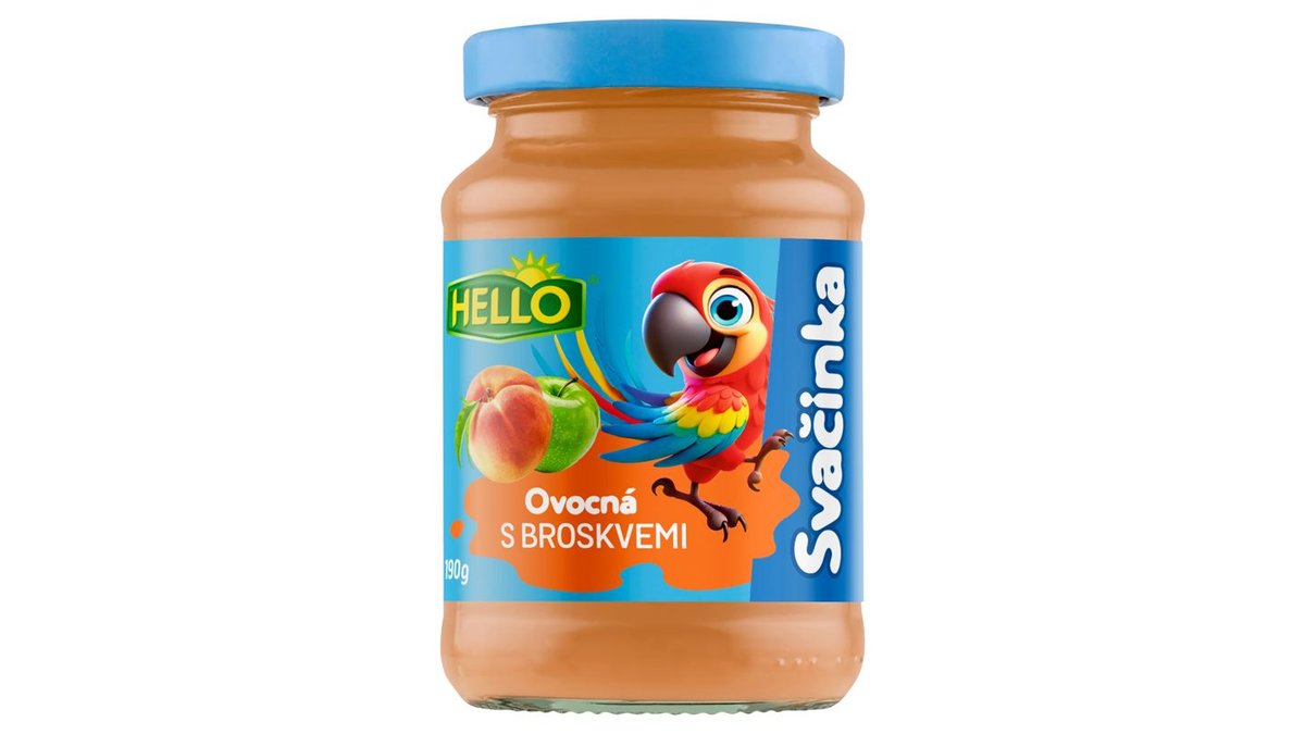 Hello Ovocná svačinka s broskvemi 190g