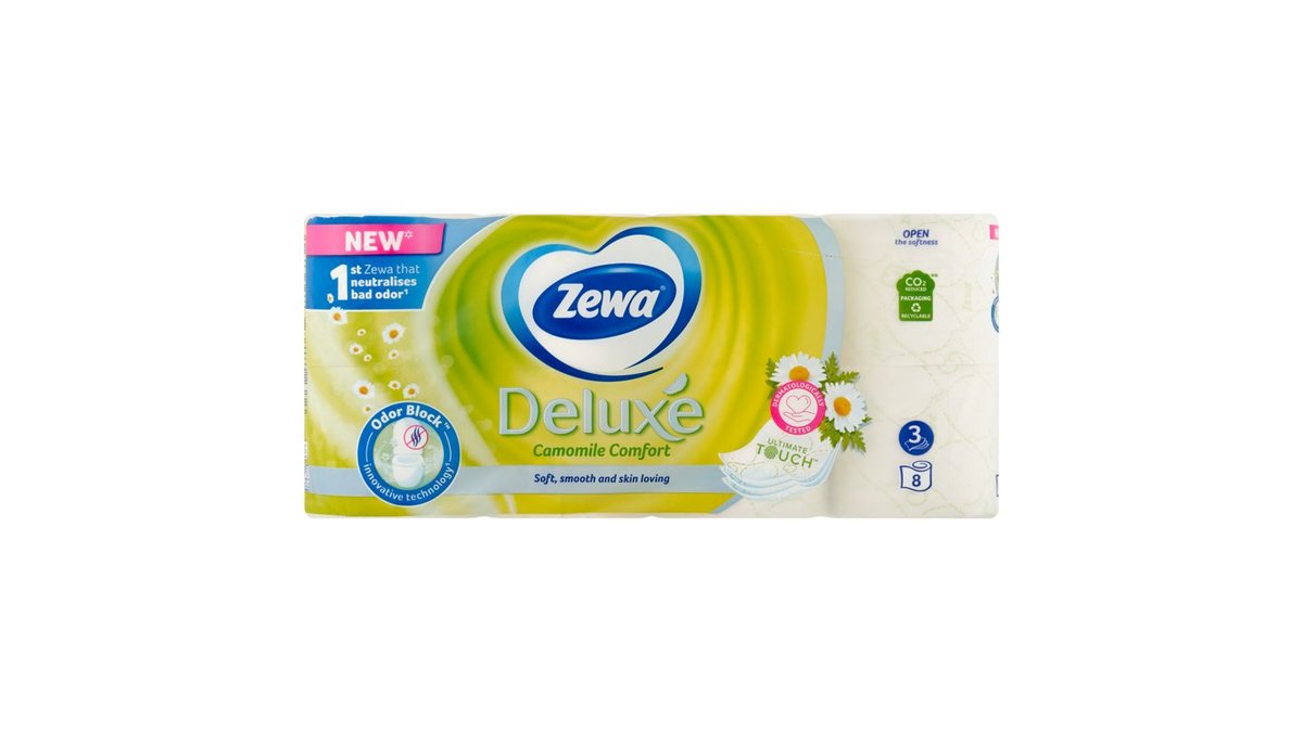 Zewa Deluxe Camomile Comfort toaletní papír 3 vrstvý 8 rolí